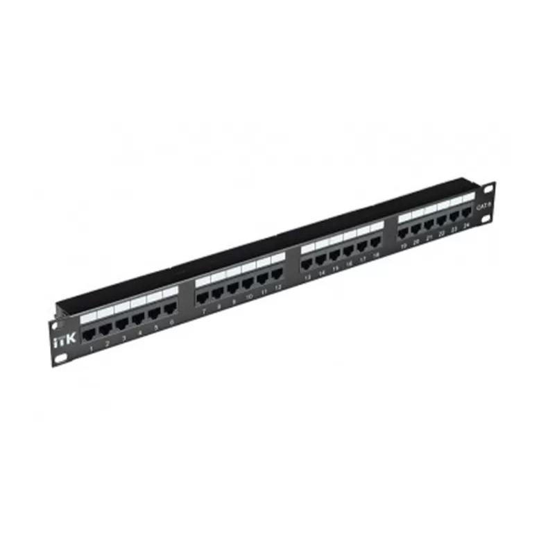 Патч-панель 24 порта, кат.6, RJ45, UTP, 19", 1U
