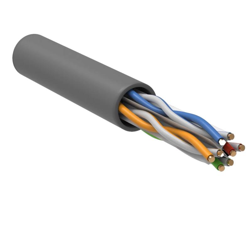 ITK Витая пара U/UTP кат.6 4х2х23AWG solid PVC серый (305м)