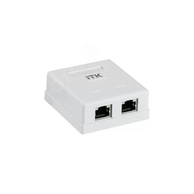 ITK Настенная инф. розетка RJ45 кат. 6 FTP 2-порт