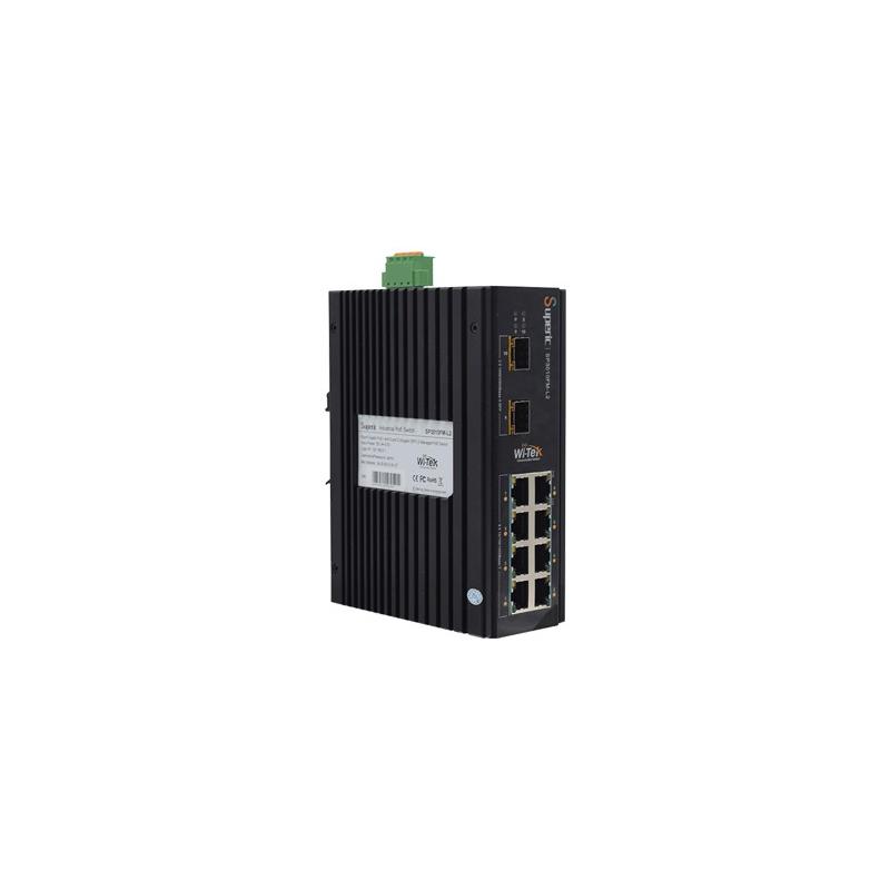 Промышленный управляемый 240W PoE коммутатор Wi-Tek SP3010FM-L2 Гигабитный