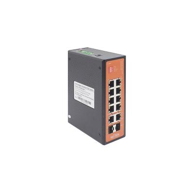 Промышленный неуправляемый 240W PoE коммутатор Wi-Tek WI-PS212GF-I Гигабитный