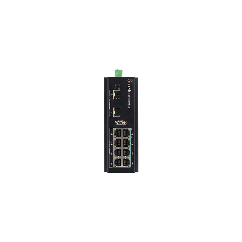 Промышленный управляемый 240W PoE коммутатор Wi-Tek SP3010FM-L2 Гигабитный