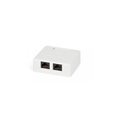Розетка настенная, 6BX-U2WHA6 C6 PCB Mount Box, UTP, 2 Ports, IDC : Dual, [WHITE