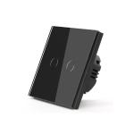 Smart WiFi настенный Выключатель двухклавишный, чёрный цвет артикул: T3UK2C