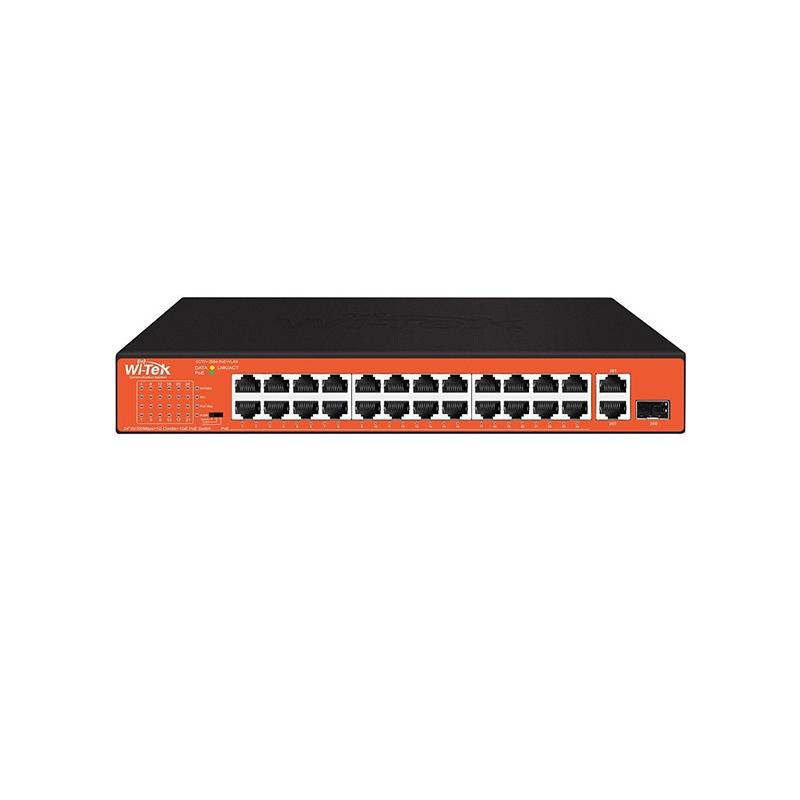 Неуправляемый 200W PoE коммутатор Wi-Tek WI-PS526GH 10/100M