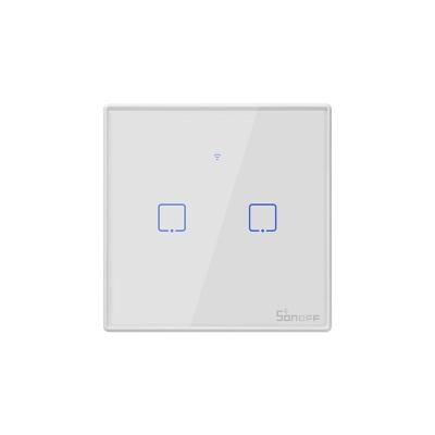 Smart WiFi настенный Выключатель двухклавишный, белый цвет артикул: T2UK2C