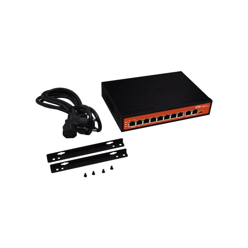 Неуправляемый 120W PoE+ коммутатор Wi-Tek WI-PS308G Гигабитный