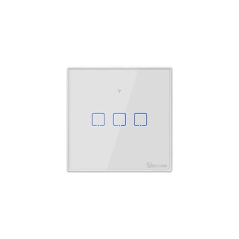 Smart WiFi настенный Выключатель трехклавишный,  белый цвет артикул: T0UK3C