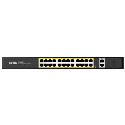 Коммутатор Netis P124GH 24xFE PoE+, 2xGE Uplink, 2xGE SFP, неуправляемый