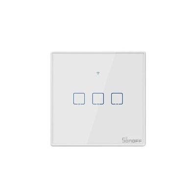 Smart WiFi настенный Выключатель трехклавишный,  белый цвет артикул: T2UK3C