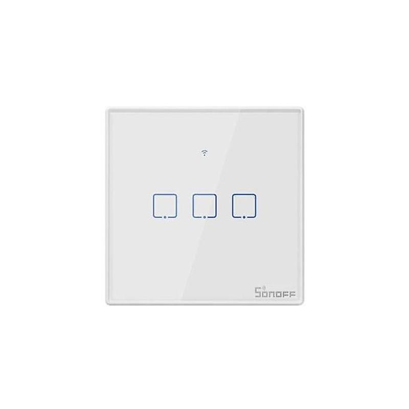 Smart WiFi настенный Выключатель трехклавишный,  белый цвет артикул: T2UK3C