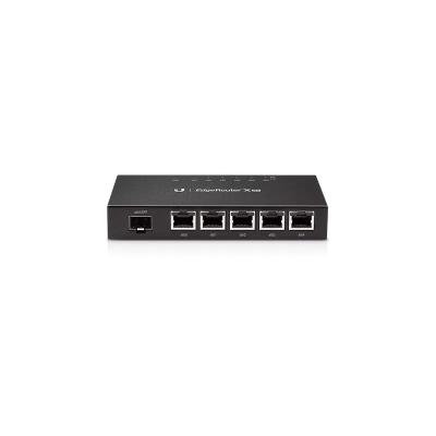 Ubiquiti EdgeRouter X SFP, powerful router with 5 Gigabit RJ45 ports with passive PoE support and 1 x SFP port, 50W total PoE Power, CPU Dual-Core 880 MHz MIPS1004Kc, 256 MB DDR3 RAM, 256 MB NAND, Wall mount (ER-X-SFP-EU)