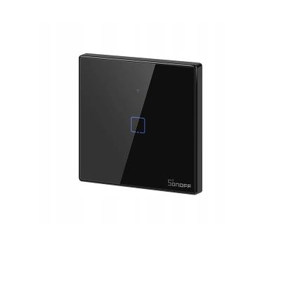 Smart WiFi настенный Выключатель одноклавишный Euro Module, чёрный цвет артикул: T3UE1C