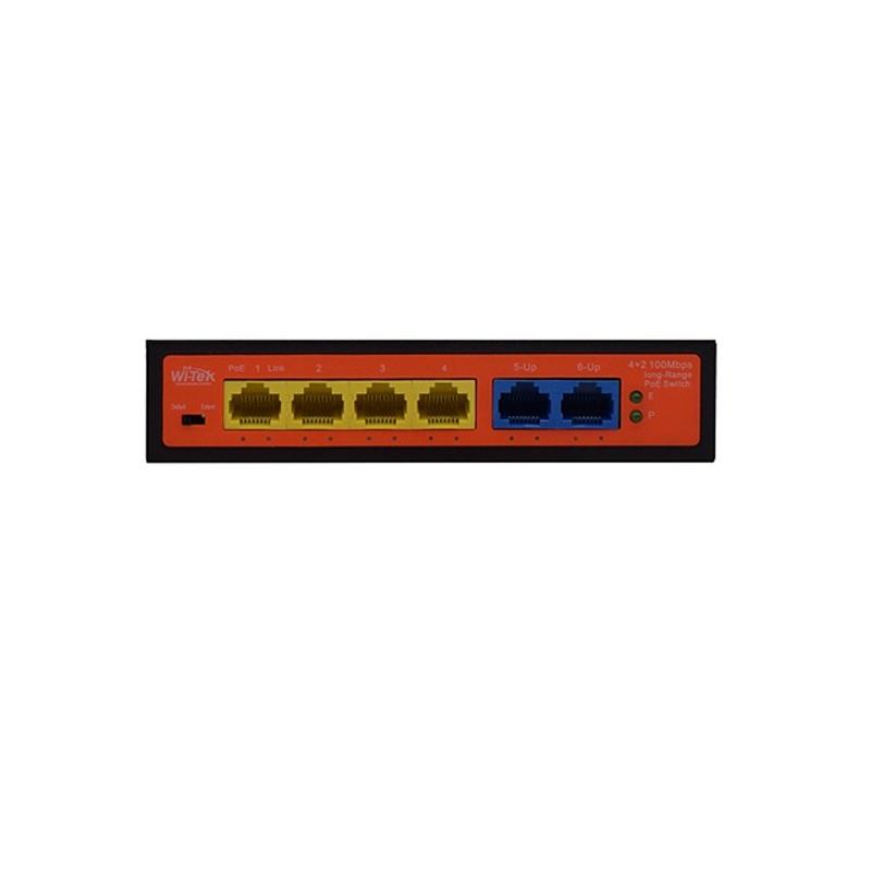 Неуправляемый 40W PoE коммутатор Wi-Tek WI-PS205H V2 10/100М