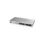 Коммутатор PoE+ Zyxel GS1008HP, 8xGE PoE+, настольный, металлический, бесшумный, бюджет PoE 60 Вт