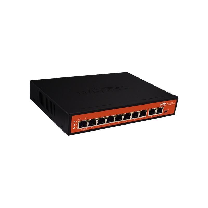 Неуправляемый 120W PoE+ коммутатор Wi-Tek WI-PS308G Гигабитный