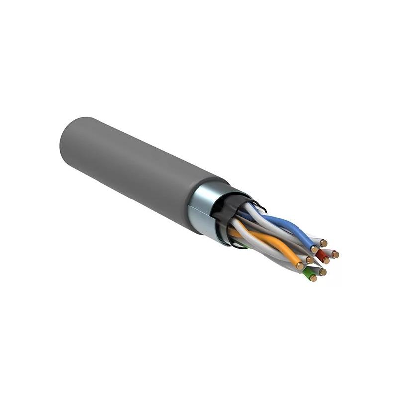 ITK Кабель связи витая пара F/UTP, кат.6 4x2х23AWG solid, PVC, 305м, серый