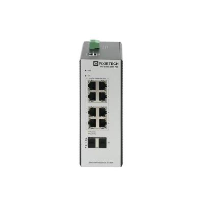 Управляемый промышленный POE коммутатор Pixietech PXT-S250G-2S8T-POE