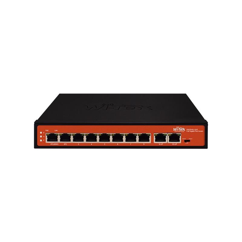 Неуправляемый 120W PoE+ коммутатор Wi-Tek WI-PS308G Гигабитный