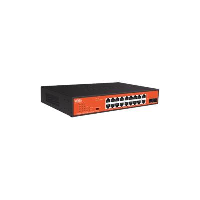 Неуправляемый 200W PoE коммутатор Wi-Tek WI-PS318GFH Гигабитный