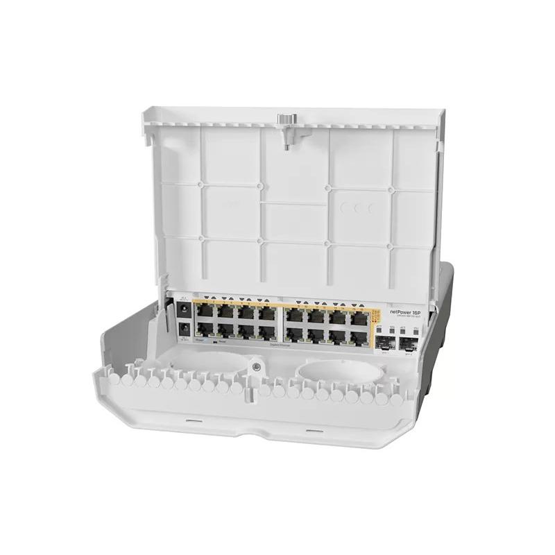 Коммутатор Mikrotik POE наружный, CRS318-16P-2S+OUT